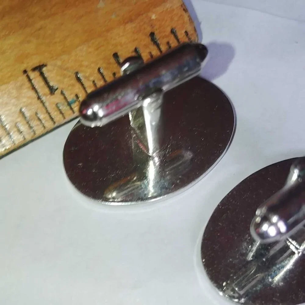 Antique Car Design Cufflinks in Black and Silver